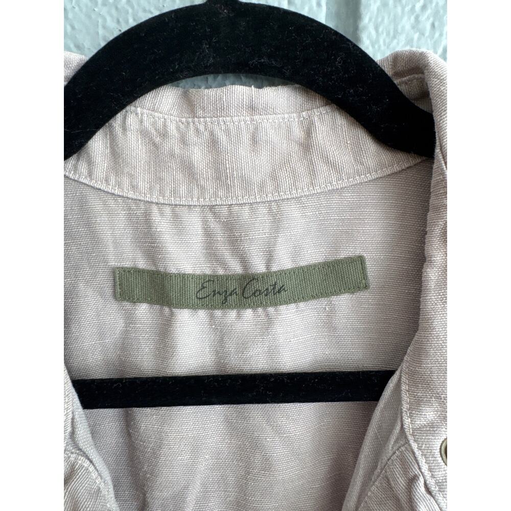 Enza Costa Linen Blend Cargo Romper in Gray Size 1 - Picture 4 of 5